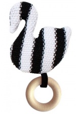 Swan Knit Baby Rattle